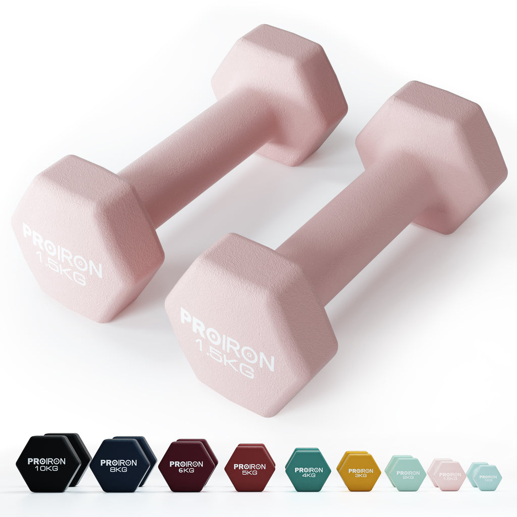 PROIRON Neoprene Dumbbell Pairs (1kg, 1.5kg, 2kg) | Yoga & Aerobics | Warsaw Stock