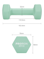 PROIRON Neoprene Dumbbell Pairs (1kg, 1.5kg, 2kg) | Yoga & Aerobics | Warsaw Stock