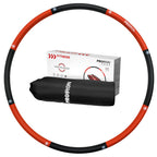 Black and red PROIRON 1.8 kg weighted hula hoop with carrying bag