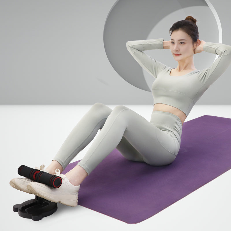 Supported sit-up practice using the PROIRON suction-base sit-up aid