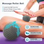 Grey PROIRON massage ball construction and leg massage example