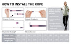 Assembly and length adjustment guide for the PROIRON beaded jump rope