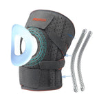 PROIRON grey and orange adjustable knee support with padded ring and side springs