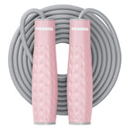 Pink PROIRON weighted jump rope with textured silicone grips