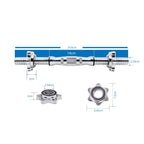 PROIRON 35cm Spinlock Dumbbell Bars | 2pcs | 1"/Ø25mm | Warsaw Stock