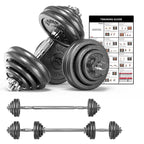 PROIRON Cast Iron Adjustable Dumbbell Set (20kg, 30kg) | Solid Steel | Warsaw Stock