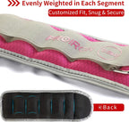 Pink PROIRON wrist and ankle weights, 0.5 kg each: Segmented compartments and fastening strap