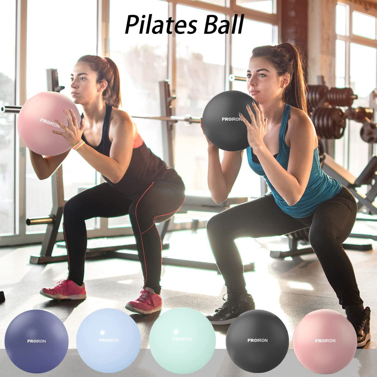 PROIRON 25cm black Pilates ball – Pilates exercise demonstration