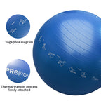 PROIRON Anti-Burst Yoga Ball with 18+ Printed Postures (65cm/75cm)