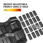 PROIRON weighted vest with twenty removable 1 kg weight bags