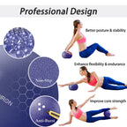 PROIRON 25cm purple Pilates ball – Textured surface and exercise examples