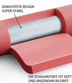 Foam-covered structure of the black and red PROIRON hoop