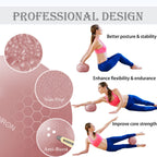 PROIRON 25cm pink Pilates ball – Textured surface and exercise examples