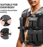 Three adjustable buckle straps on the PROIRON weighted vest