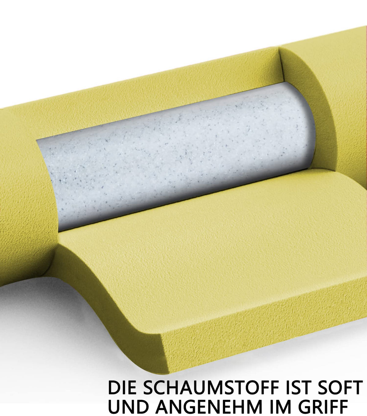 Foam-covered structure of the yellow and grey PROIRON hoop