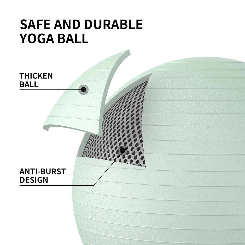 PROIRON Anti-Burst Yoga Ball - Professional Fitness & Stability Ball (55/65/75cm)