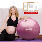 PROIRON Anti-Burst Yoga Ball with 18+ Printed Postures (65cm/75cm)