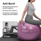 PROIRON Anti-Burst Yoga Ball with 18+ Printed Postures (65cm/75cm)