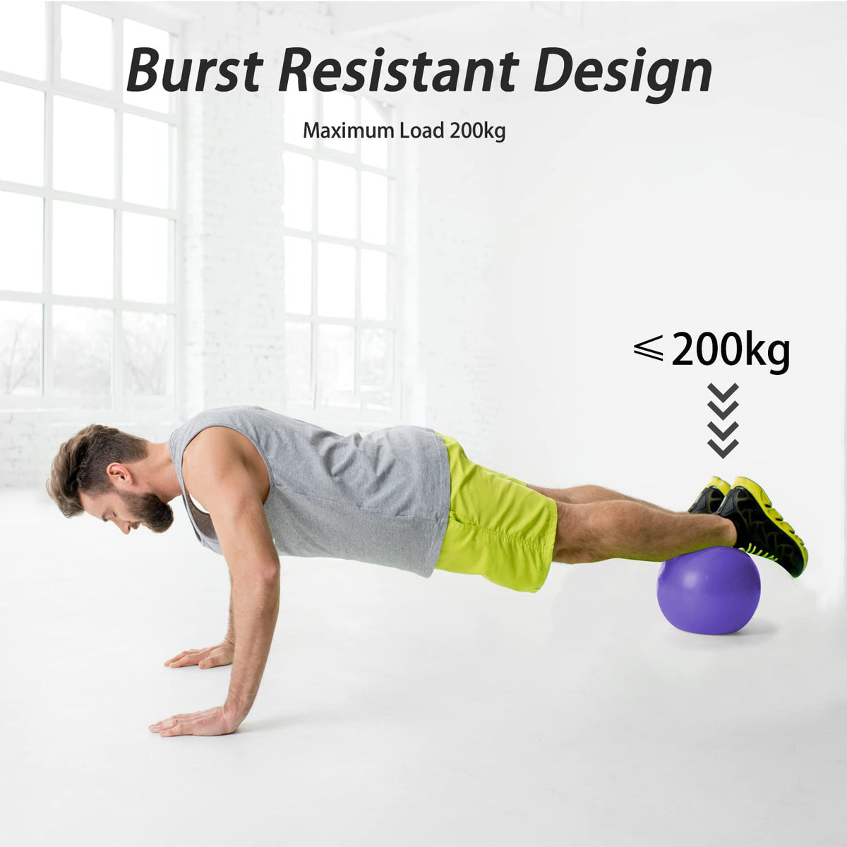 PROIRON 25cm purple Pilates ball – Exercise ball load demonstration