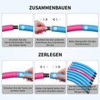 Blue and pink hoop connection and disassembly instructions