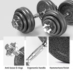PROIRON Cast Iron Adjustable Dumbbell Set (20kg, 30kg) | Solid Steel | Warsaw Stock