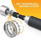 Steel ball-bearing rotation system inside the PROIRON jump rope handle