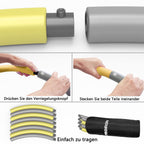 Yellow and grey hoop locking connections and carrying bag