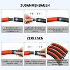 Black and red hoop connection and disassembly instructions