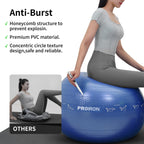 PROIRON Anti-Burst Yoga Ball with 18+ Printed Postures (65cm/75cm)