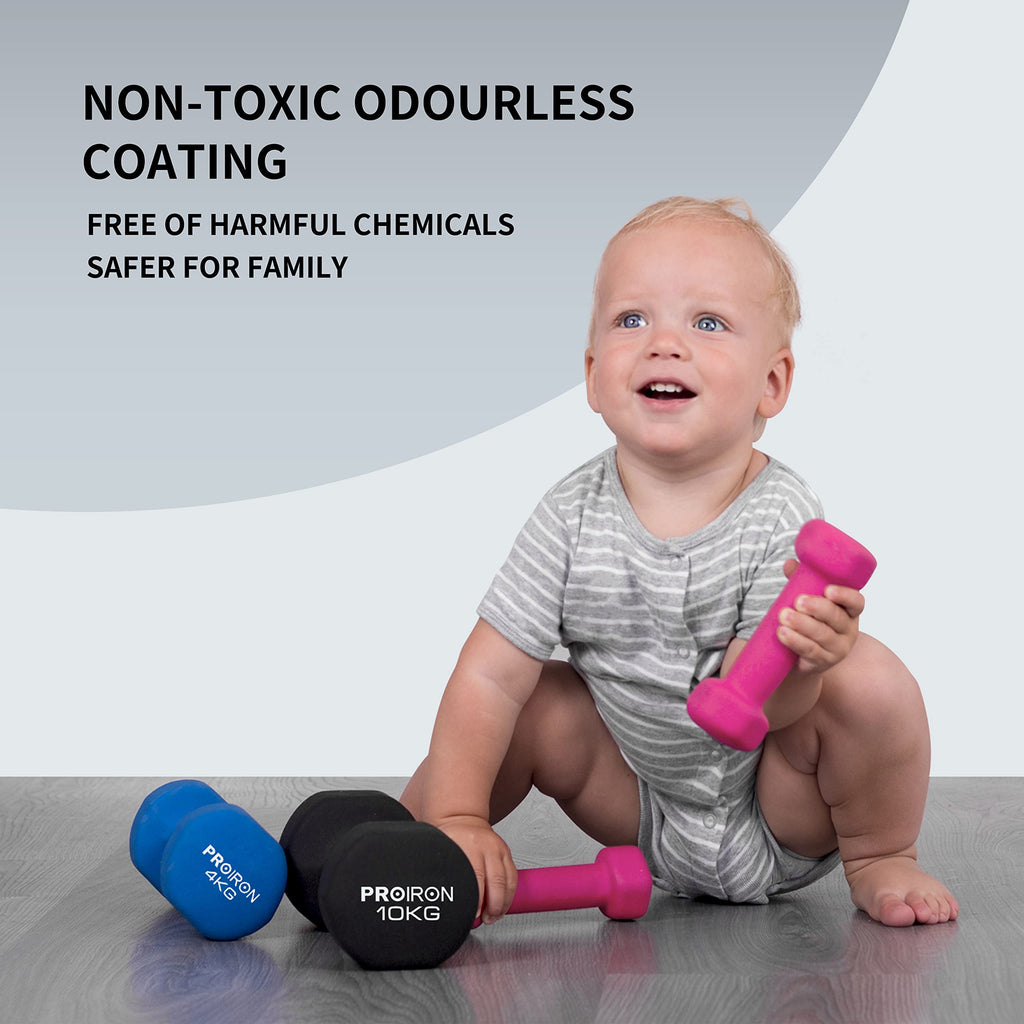 PROIRON Neoprene Dumbbell 1-10kg | Anti-Roll | Warsaw Stock