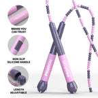 Pink and purple silicone-covered handles with length adjustment