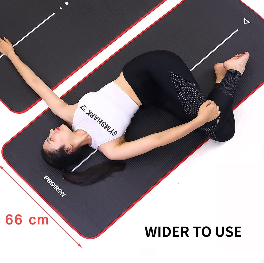 PROIRON NBR Gruba Mata Fitness | Szeroka 10mm Amortyzacja | Mata do Jogi i Ćwiczeń Antypoślizgowa