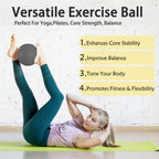 PROIRON 25cm black Pilates ball – Balance and core exercise demonstration