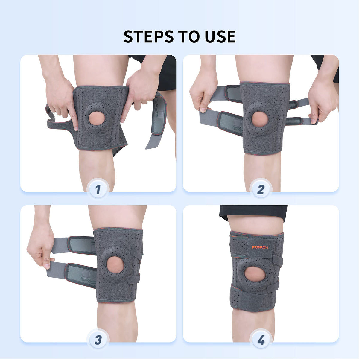 How to wrap and fasten the adjustable knee support