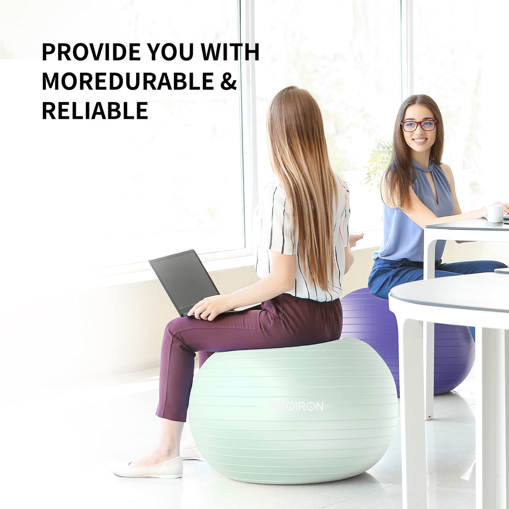 PROIRON Anti-Burst Yoga Ball - Professional Fitness & Stability Ball (55/65/75cm)