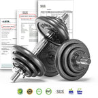 PROIRON Cast Iron Adjustable Dumbbell Set (20kg, 30kg) | Solid Steel | Warsaw Stock