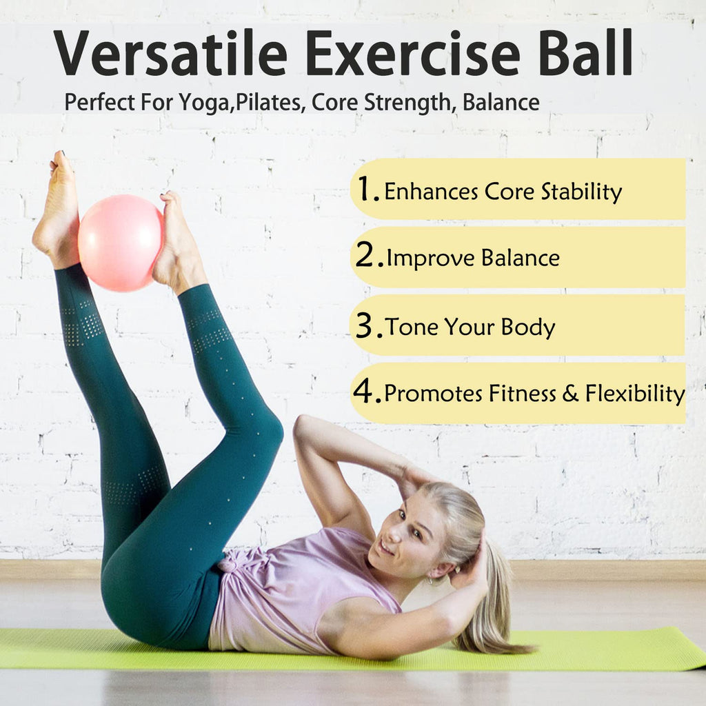 PROIRON 25cm pink Pilates ball – Balance and core exercise demonstration