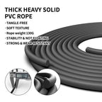 Thick 7 mm PVC rope on the black PROIRON weighted jump rope