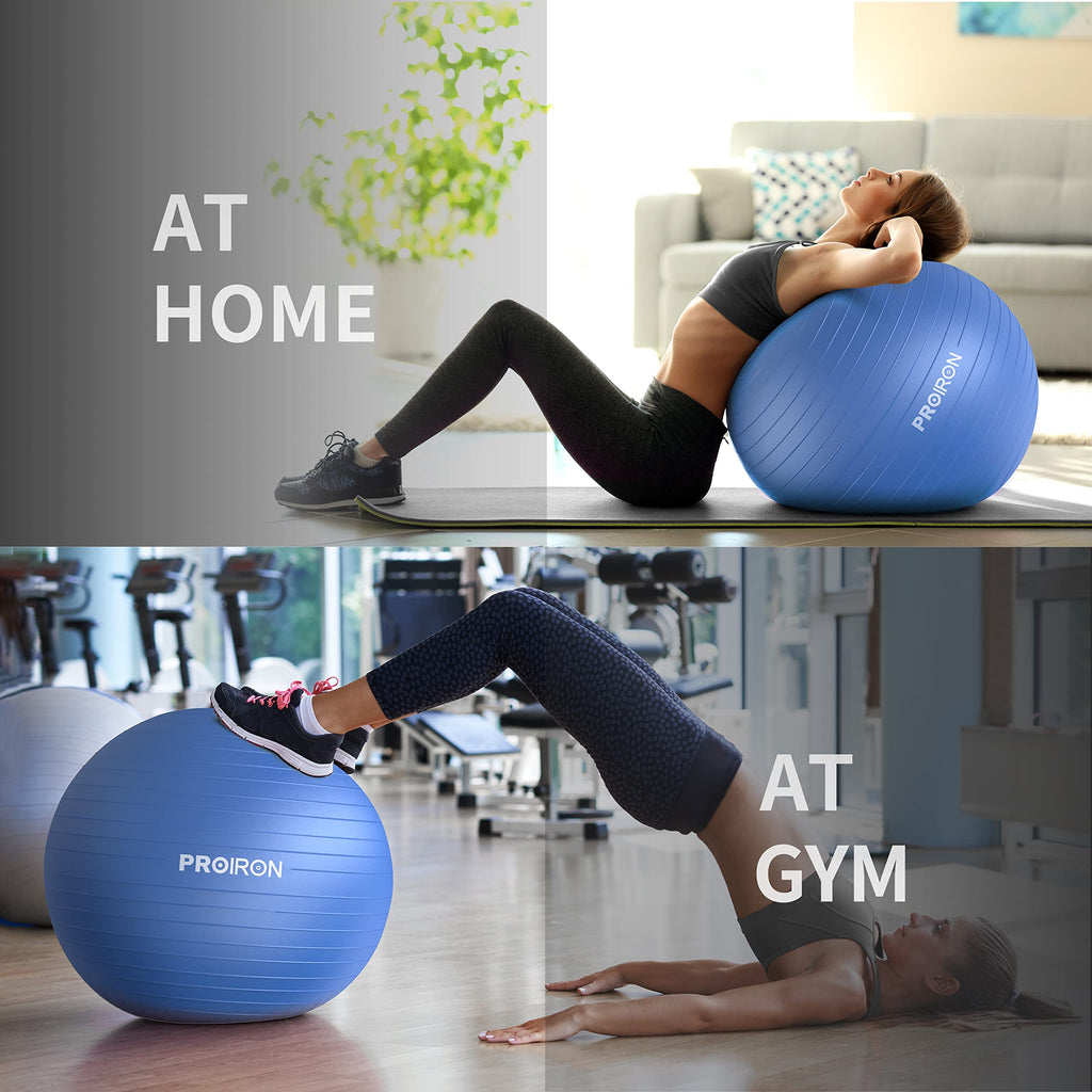 PROIRON Anti-Burst Yoga Ball - Professional Fitness & Stability Ball (55/65/75cm)