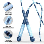 Blue silicone-covered handles with length adjustment