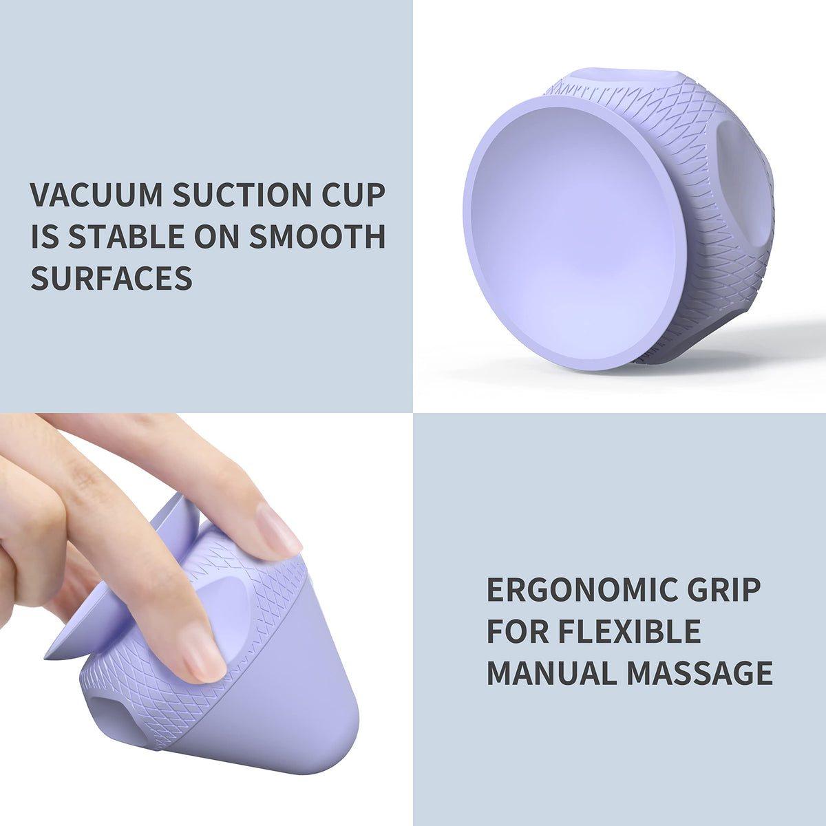 Purple PROIRON massage ball suction base and hand-held grip
