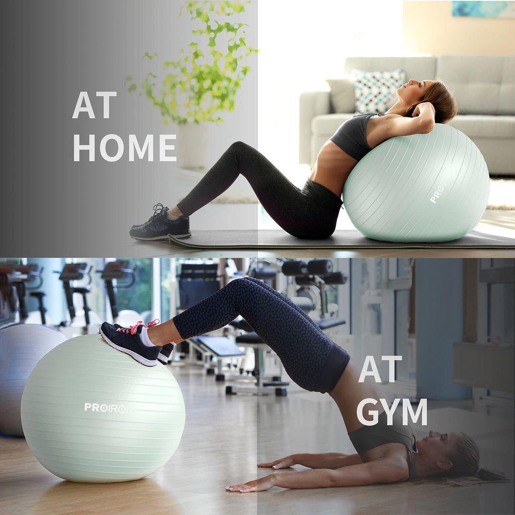 PROIRON Anti-Burst Yoga Ball - Professional Fitness & Stability Ball (55/65/75cm)
