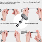 Step-by-step length adjustment for the pink PROIRON jump rope
