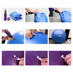 PROIRON Anti-Burst Yoga Ball with 18+ Printed Postures (65cm/75cm)