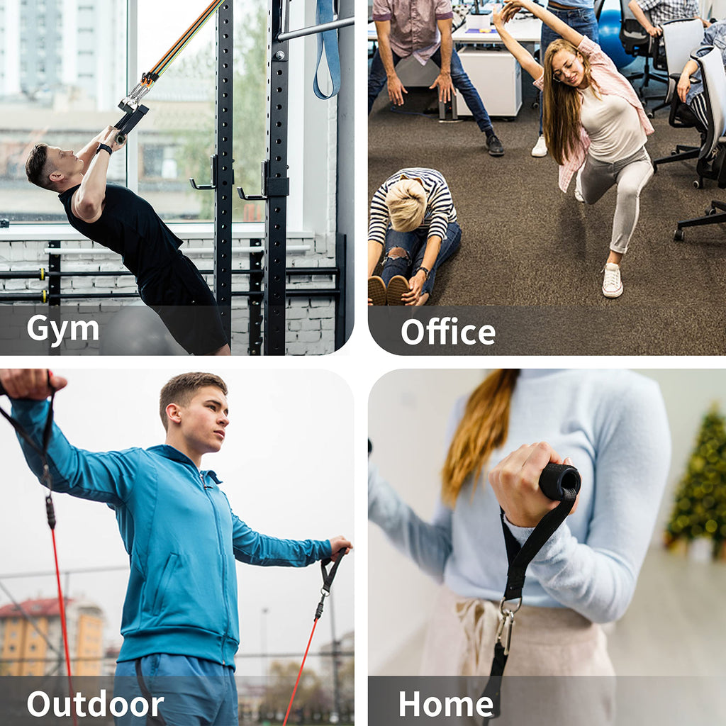 PROIRON Resistance Band Set - 5 Professional Tubes (100 lbs Total) with Handles & Door Anchor