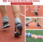 Black PROIRON wrist and ankle weights, 2 kg each: Wrist and ankle use examples