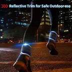 Grey PROIRON wrist and ankle weights, 1.5 kg each: Reflective trim illuminated in low light