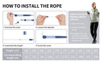 Assembly and length adjustment guide for the blue PROIRON beaded jump rope