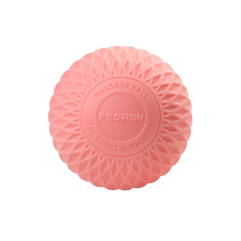 Pink PROIRON solid silicone massage ball with raised texture